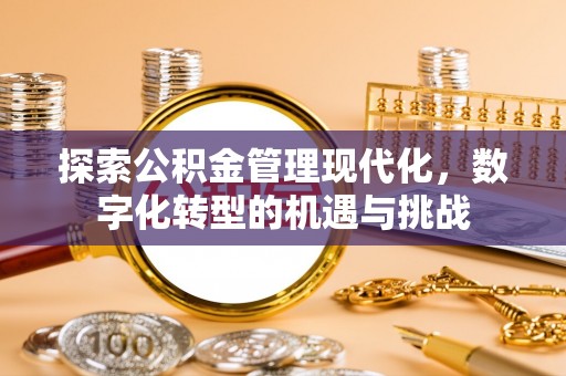 雷波探索公积金管理现代化，数字化转型的机遇与挑战