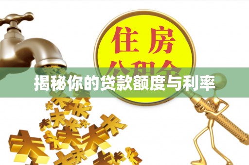 雷波揭秘你的贷款额度与利率